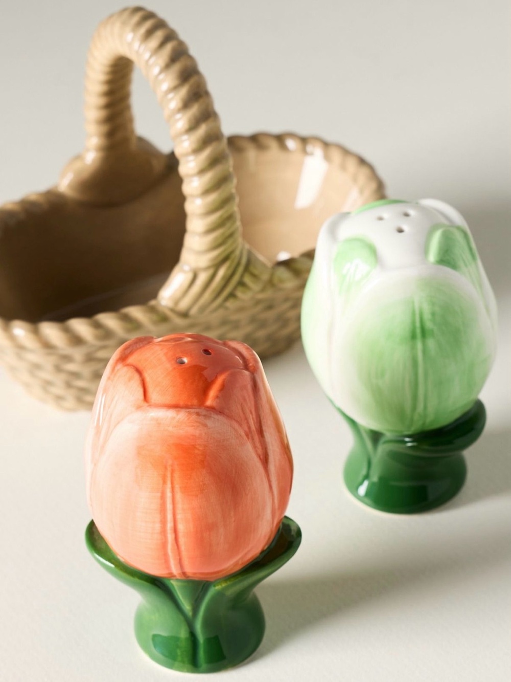 Anthropologie Stoneware Salt & Pepper Shakers